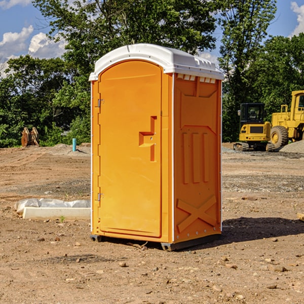 how often are the portable restrooms cleaned and serviced during a rental period in Nordland MN